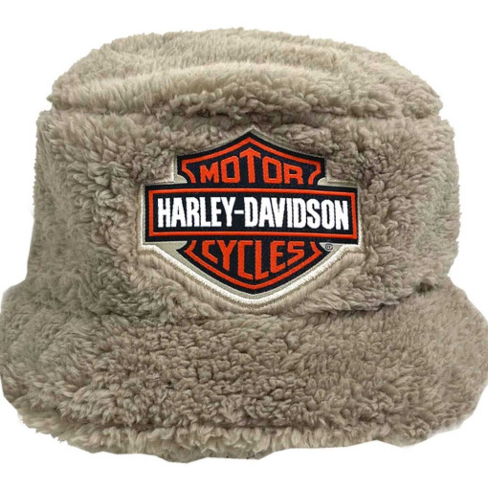 Harley-Davidson Boys' Stylish Sherpa Bar & Shield Patch Bucket Hat
